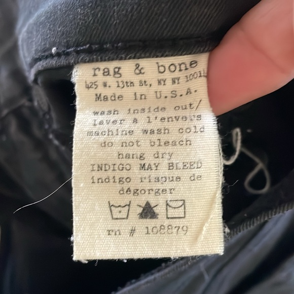 Rag & Bone leggings jeans in charcoal grey - Picture 9 of 9